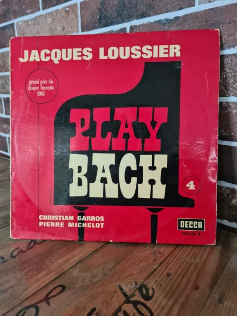 Jacques Loussier, Christian Garros, Pierre Michelot – Play Bach No. 4 LP French