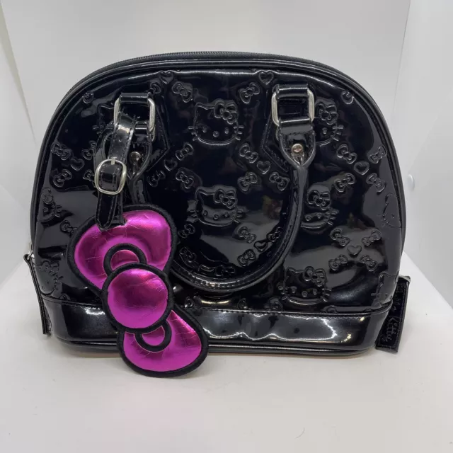 Hello Kitty Loungefly purse handbag Embossed Black BowTie