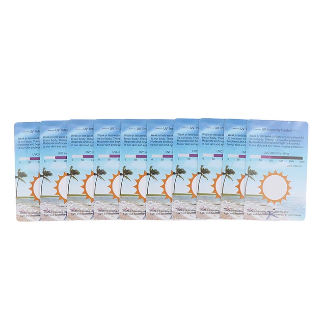 10Pcs UVB Test Card Reptiles Terrarium UV Light Lamp Life Effective Tests  Y MB