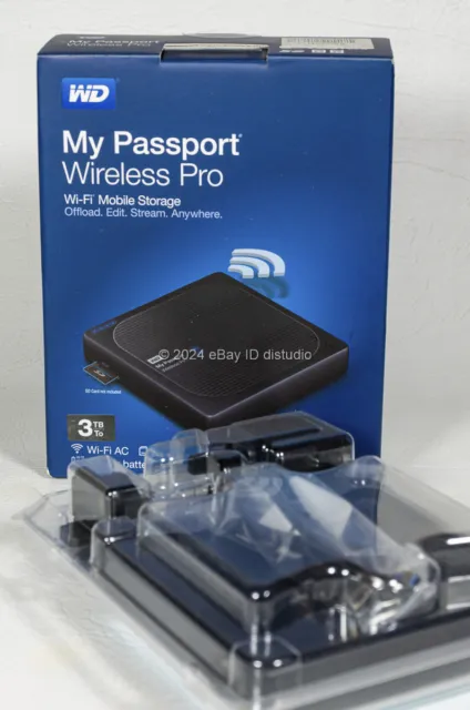 Western Digital WD My Passport Wireless Pro 3TB USB 3.0 External HDD Black