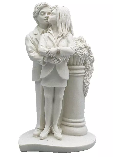 Statue de couple aimant faite à la main, décoration de maison, sculpture de...