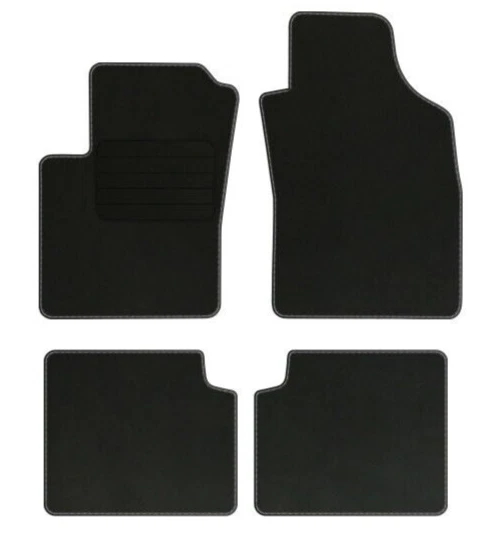 Velours Fußmatten für Fiat 500 ab Bj. 2007 Automatten Passform NEU SCHWARZ BASIC