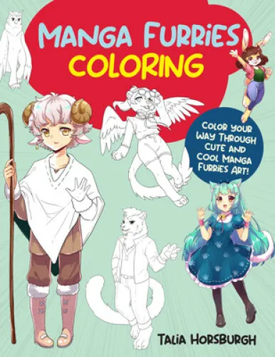 Manga Furries Coloring: Color your way through cute and cool manga furries