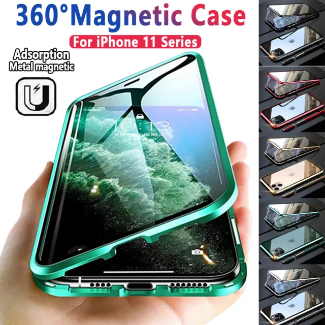 360 Grad Magnet Hülle iPhone 14/13/12Pro Max Full Cover Handy Case Schutz Tasche