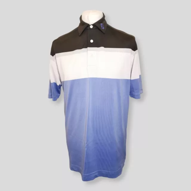 Footjoy Golf Polo Shirt Mens Size L Multicoloured Short Sleeve Colour Block