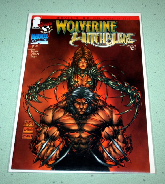 Devil's Reign # 5 Wolverine Witchblade #1 MAR 1997 Marvel Top Cow Turner Cover