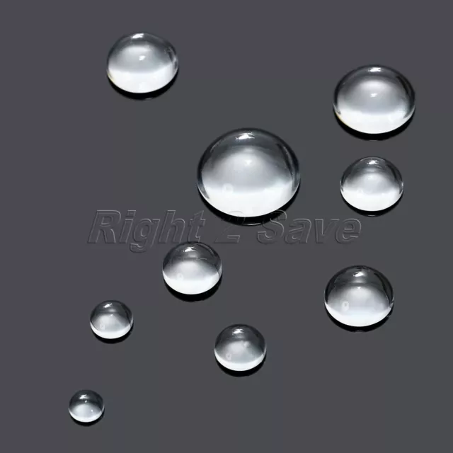 8-25mm Clear Hemisphere Glass Flat Back Cabochon Crystal Magnify Base Cover DIY 2