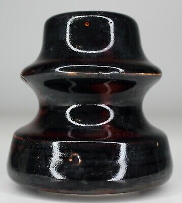 Glazed Ceramic Insulator - Mottled Brown
