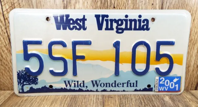 VINTAGE West Virginia SCENIC LANDSCAPE License Plate WILD, WONDERFUL MAN CAVE