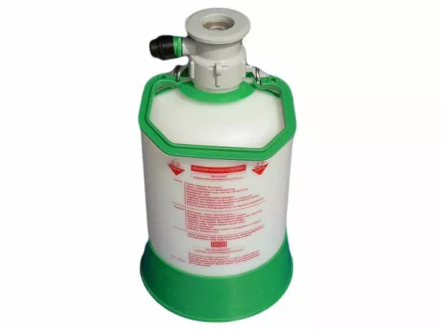 Reinigungsbehälter 5 L Liter aus Kunststoff mit Flachfitting Zapfanlage reinigen
