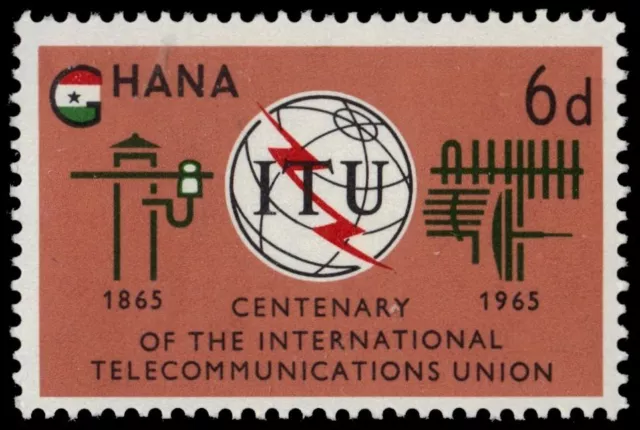 GHANA 205 (SG370) - Intl. Telecommunications Union Centenary (pa65888)