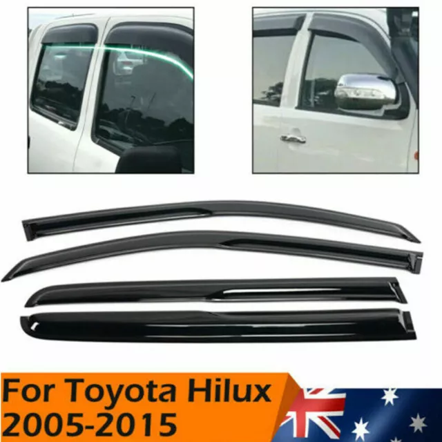 Weather Shields Window Visors fit For Toyota Hilux 05-15  SR SR5 KUN26R Wind Sun