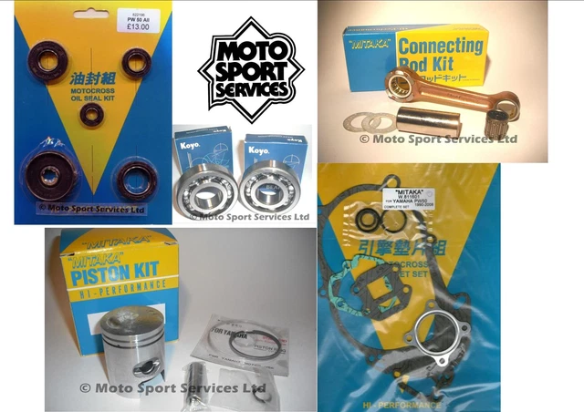 Kit Piston Mitaka Pour Peugeot 50, 39.95mm, Modèle Perforé Chromé (neuf)