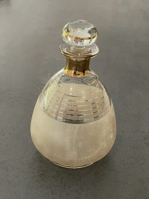 Carafe liqueur ou vin en verre soufflé or
