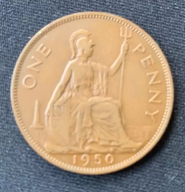 1950 bronze Penny Elizabeth 11 coin nice condition rare date