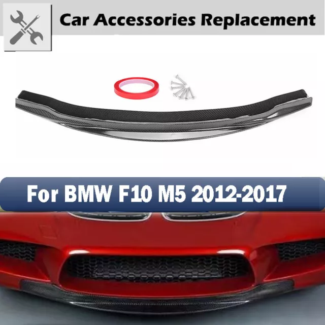 R Style Splitter for 2012~2017 2016 BMW F10 M5 Carbon Look Front Bumper Chin Lip