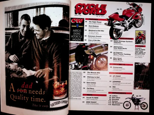 1997 March Cycle World Motorcycle Magazine - Del Mar Racetrack San Diego CA 2