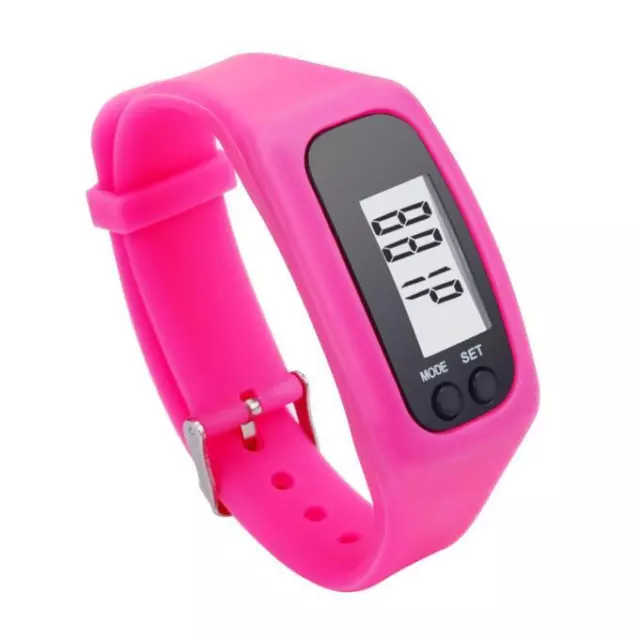 Reloj de pulsera digital LCD podómetro para correr paso a distancia caminar distancia calorías