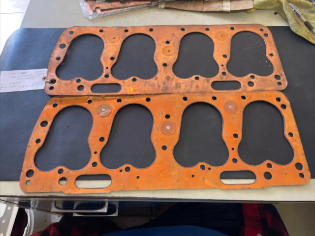 Pair 1922-1927 Lincoln V8  Copper 4 Cylinder Head Gaskets McCord #5134