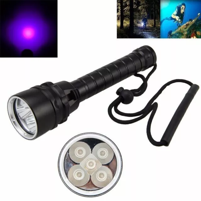 Lámpara de antorcha de buceo con luz LED de buceo XPE 100M 365nm-395nm XPE 3