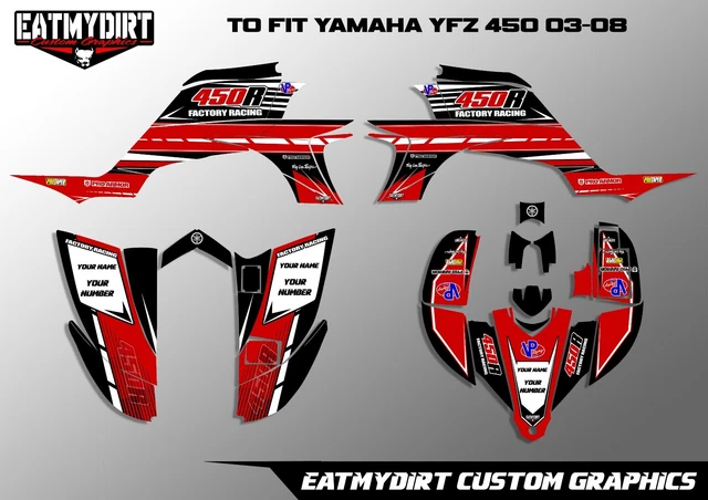 Adesivi Fanali Anteriori AMR Racing Per Yamaha Raptor/YFZ - Effetto Bloodshot