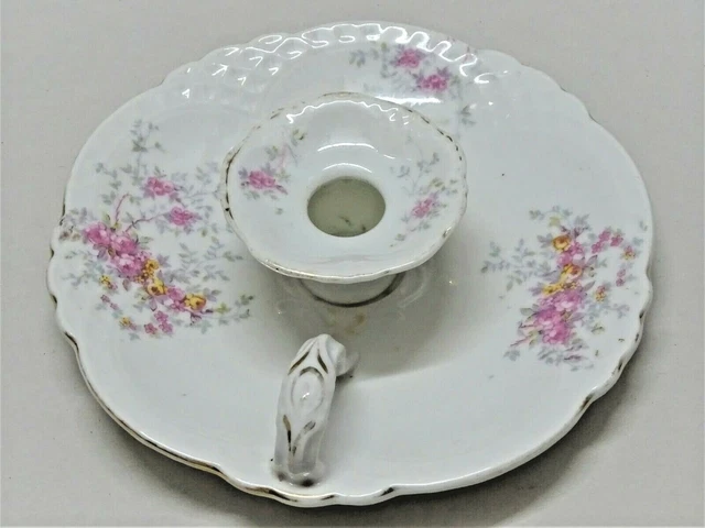 Ancien Poudrier Porcelaine De Paris N°18 - Collection Roses - Déco Vintage