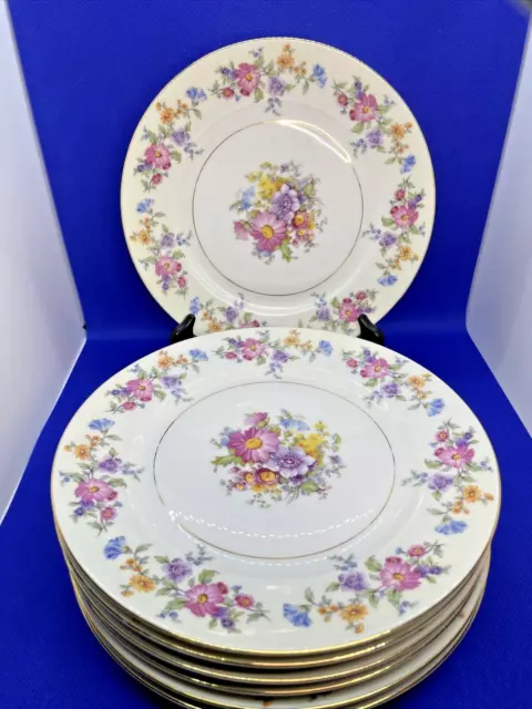 Vintage Bohemia Ceramics Floradora Czech Bone China Dinner Plate 10 In