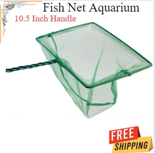 Fish Tank Net Fish Net Aquarium Net with 10.5 Inch Handle Vinyl nylo 8 Inch