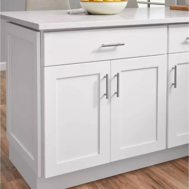 Hampton Bay Kitchen Cabinet 34.5"x30"x24" Plywood Shaker Base in Alpine White