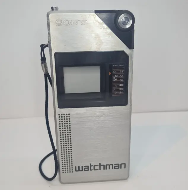Ricevitore radio FM TV portatile portatile vintage anni '80 Sony Watchman FD-210BE