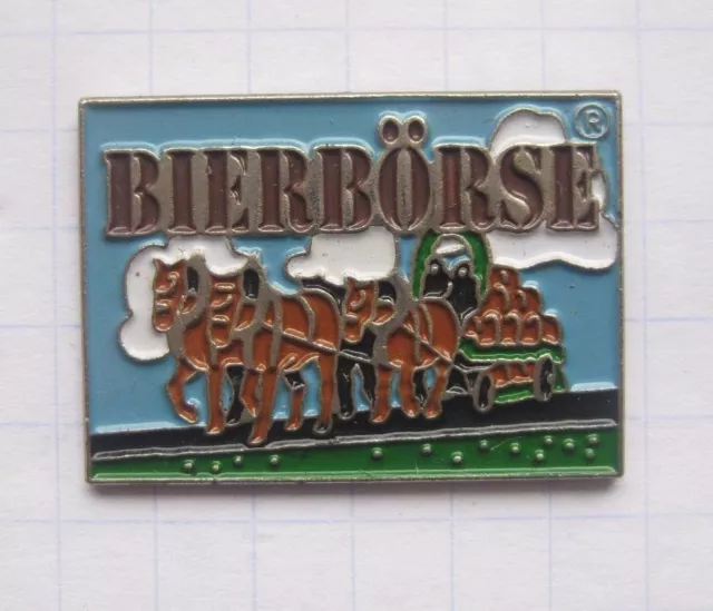 BIERBÖRSE / PFERDEGESPANN    ................................... Bier-Pin (292k)