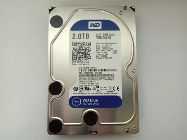 Western Digital WD Blue WD20EZRZ-00Z5HB0 2TB 3.5" Desktop Hard Drive SATA