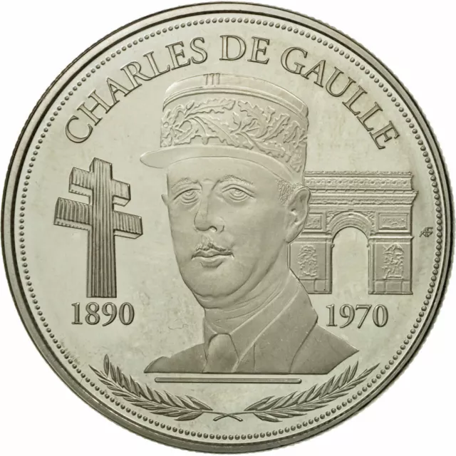 [#555661] Frankreich, Medaille, Charles De Gaulle, UNZ+, Copper-nickel