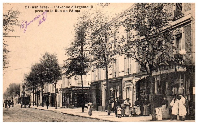 92 ASNIERES SUR SEINE - avenue d'argenteuil pres rue de l'alma