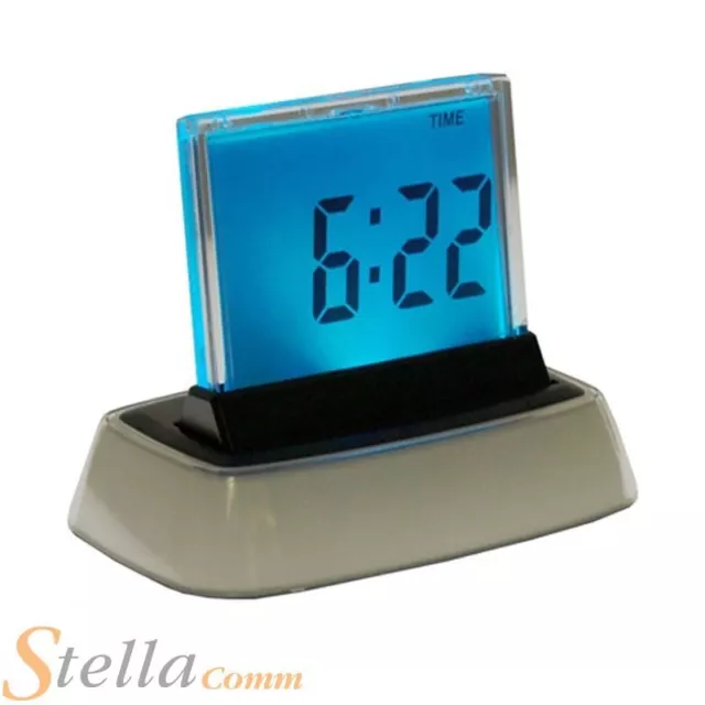 Colour LED Changing Digital Alarm Clock Thermometer Date Time Night Light