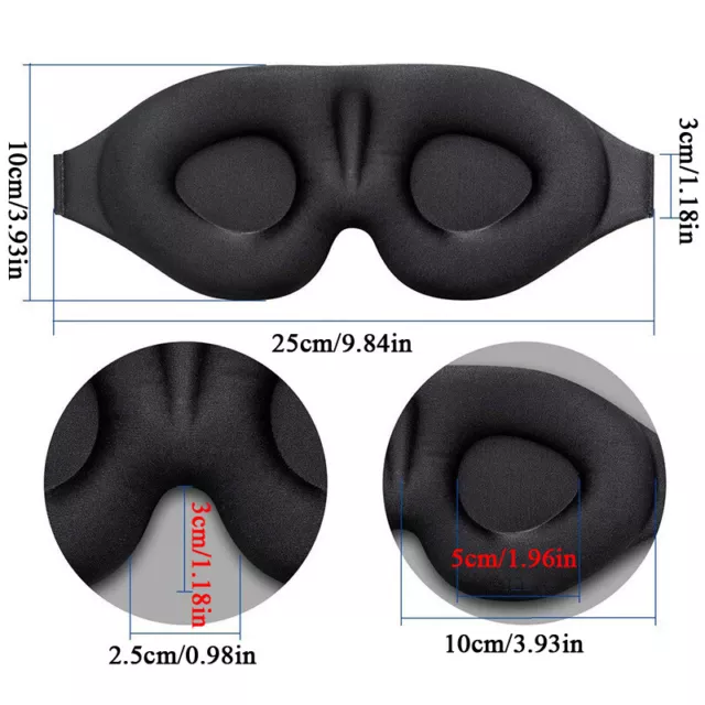 3D Eye Cover Travel Relax Aide Au Sommeil Bandeau Masque Pour Les Yeux Dormant . 2