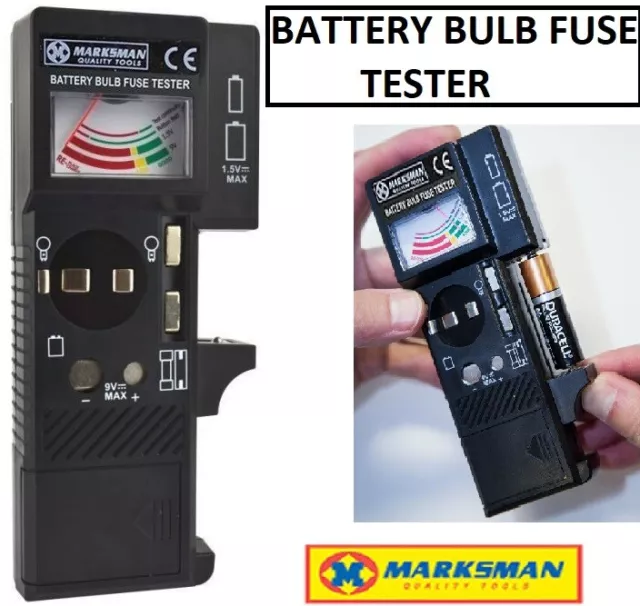 Battery Bulb Fuse Tester 3 In 1 Car House Quick Handheld Checker 9v Button Cell