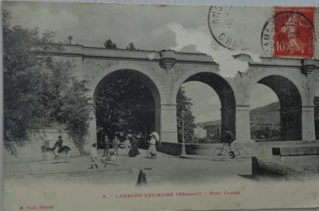 Lamalou The Bath 34 CPA Bridge Carrel Good Condition 1907