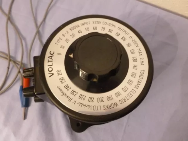 Voltac Type B-2 500VA Ringkern-Regeltransformator Input 220V 50/60 Hz