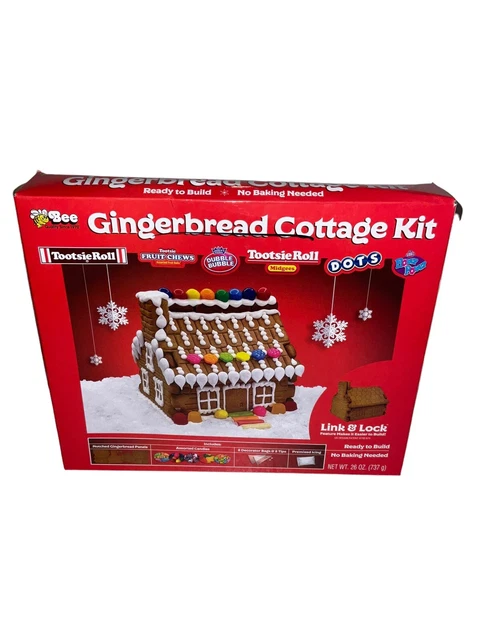 Gingerbread Cottage or House Kit Tootsie Roll by Bee International 26 Oz