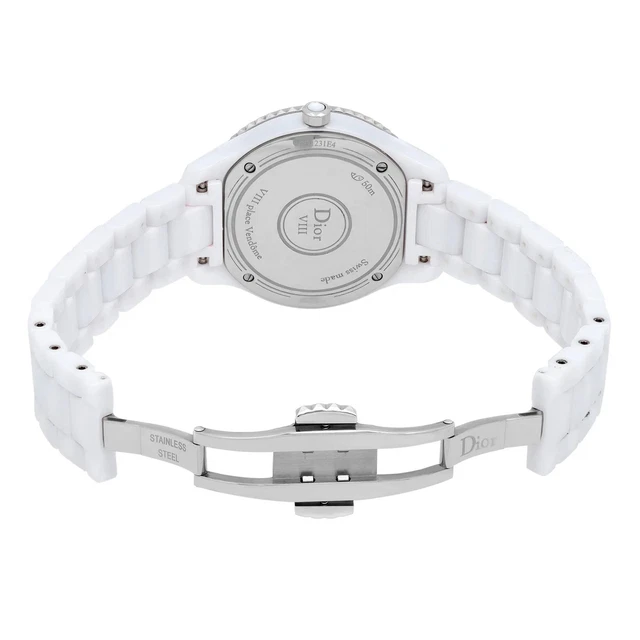 Christian Dior VIII Ceramic Diamond Bezel MOP Dial Ladies Watch CD1231E4C001 6