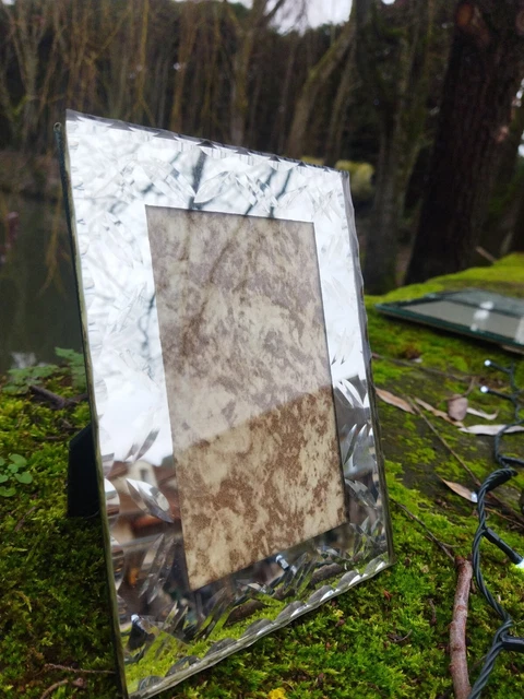 GRAND MIROIR rectangulaire biseauté dans un cadre