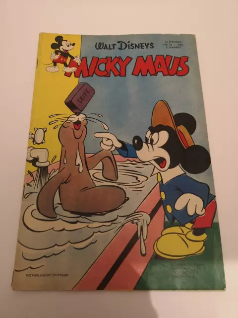 Micky Maus Heft von 1956 - Heft Nr. 10, EHAPA Verlag, guter Zustand.