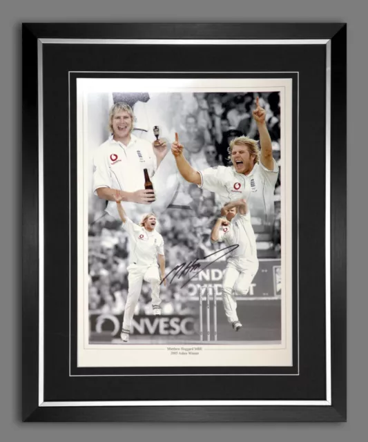 Matthew Hoggard Signed And Framed Cricket Photograph