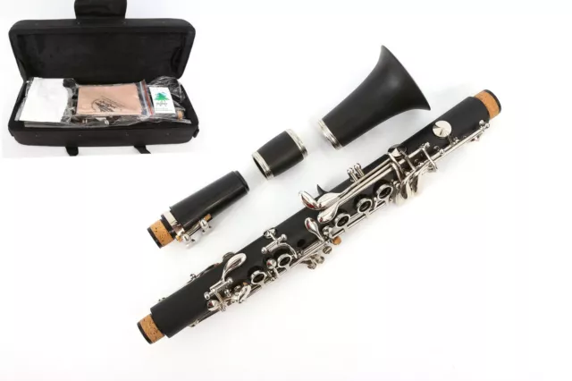 Yinfente Professional Clarinet Ebonite Eb Key Clarinet E flat Good Sound Case