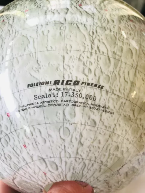 MOON GLOBE APOLLO NASA LUNAR Rico Firenze Italie MoonGlobe +Carte... 2