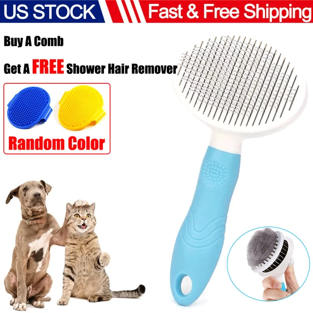 Grooming Brush For Pet Dog Cat Deshedding Tool Rake Comb Fur Remover Reduce Hair