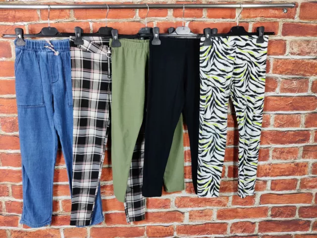 GIRLS BUNDLE AGE 9-10 YEARS ZARA NEXT etc LEGGINGS TROUSERS JEANS KIDS SET 140CM