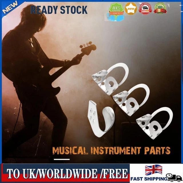 Adjustable 3 Finger Picks+1 Thumb Pick Acoustic Guitar Banjo Pick (Silver)