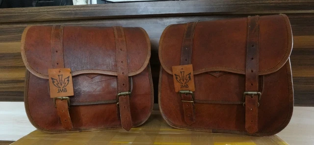 Sacoche Moto Vintage En Cuir Marron – Parry’s – Sacoche De Selle, Fourche Ou Barre Sissy